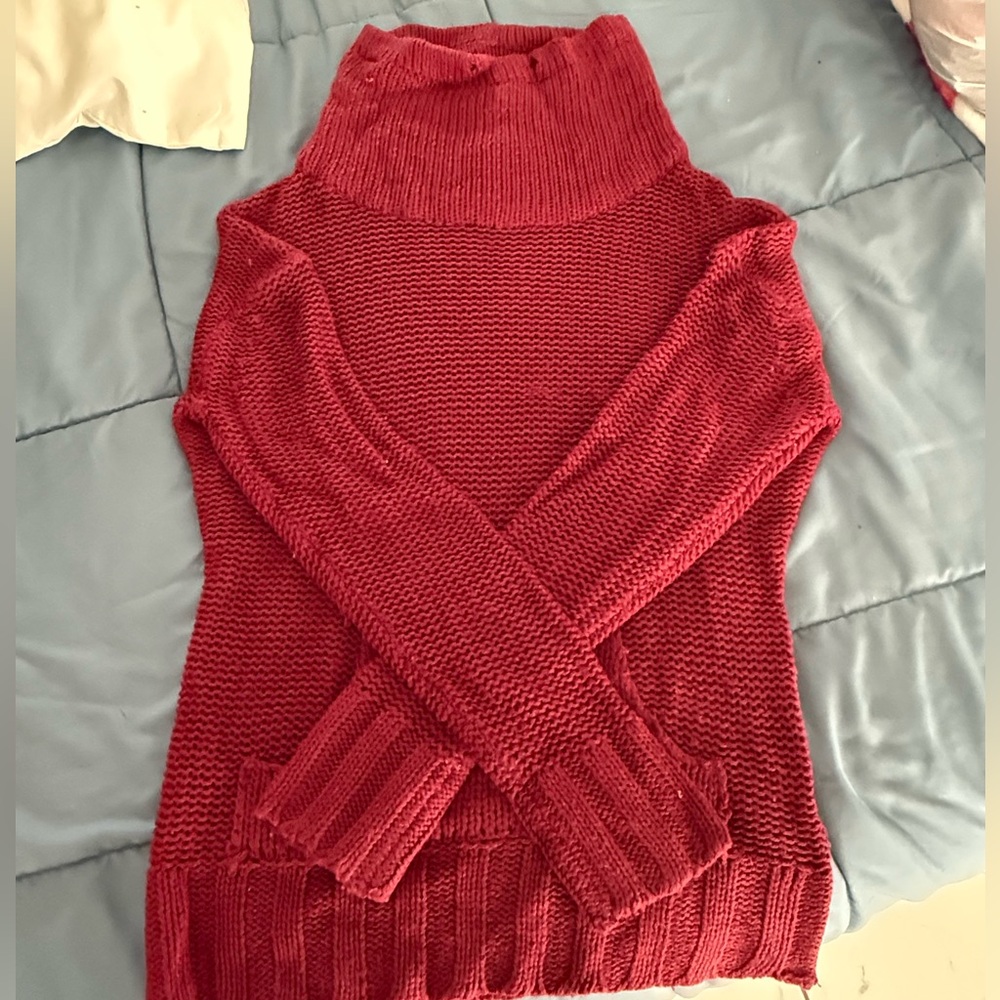 Rue21 Deep Red Cowl Neck Sweater